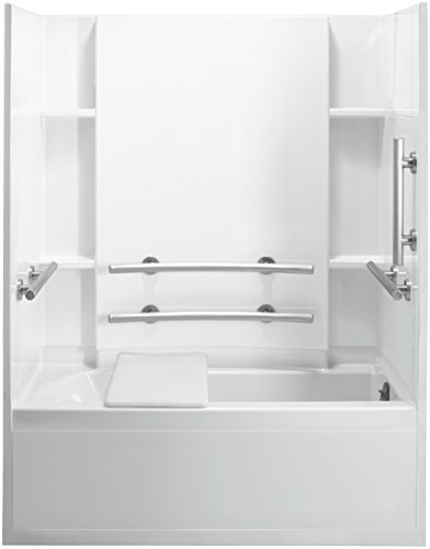 STERLING 71150125-0 Accord Bath Tub and Shower Kit, 60-Inch x 32-Inch x 74-Inch, White