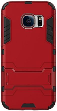 Galaxy S7 Case, [Rugged Armor] Resilient, Slim Fit Scratch Resist Heavy Duty Protection Dual Layer Case With Stand Function for Samsung Galaxy S7(2016), Red