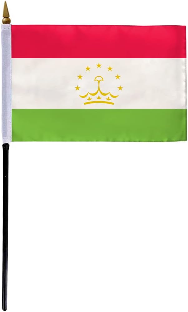 AGAS Tajikistan Flag 2x3 ft Outdoor 200D Nylon Double Stitched Hem Never Rust Brass Grommets Canvas Header Tajik Flag