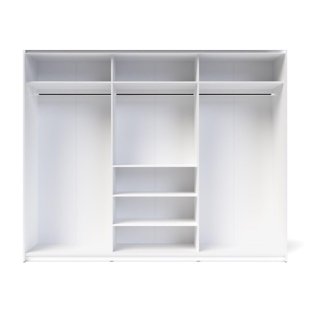 Indomita Armadio 3 Ante scorrevoli Rovere con Specchio 255x53x205H