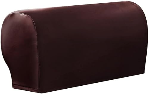 vctops Fundas impermeables de piel sintética para reposabrazos, fundas elásticas vintage para sillas, sofá, sillón, fundas para sofá reclinable, 2