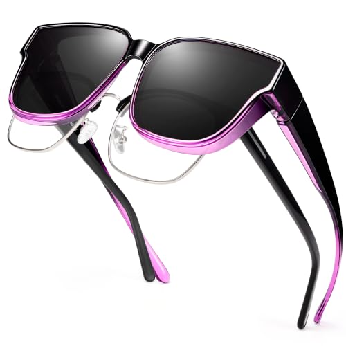 Image of URUMQI Polarized Sunglasses Fit Over Glasses Women Men UV400 Trendy Shades