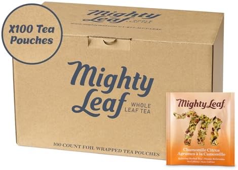 (100 Tea Pouches) - Mighty Leaf Chamomile Citrus Tea, 100 Tea Pouches