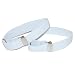 CTM Elastic .75 Inch Wide Solid Color Adjustable Sleeve Garter, White