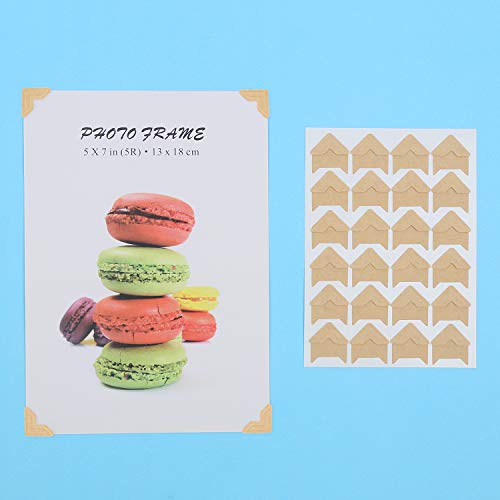 DERAYEE 12 Sheets/288 PCS Photo Corner Stickers, Self-Adhesive Photo Mounting Corners for Scrapbooking Photo Album Diary DIY Craft Paper - Thumbnail 7