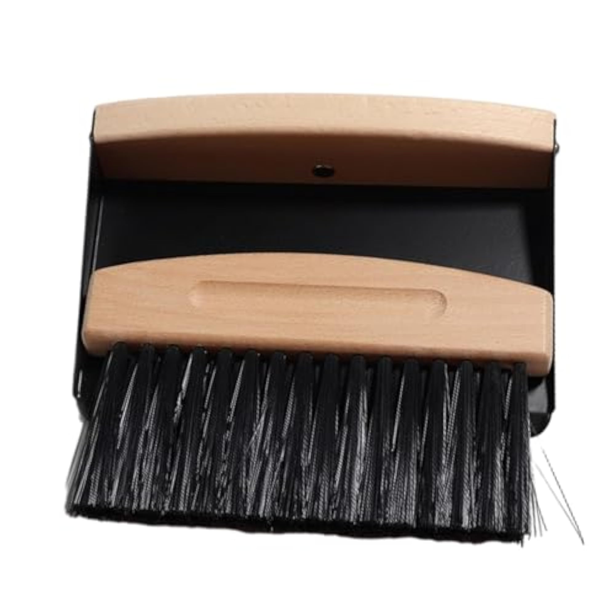 Mini Broom and Dustpan Set with Black PET Bristles for Kitchen Cleaning