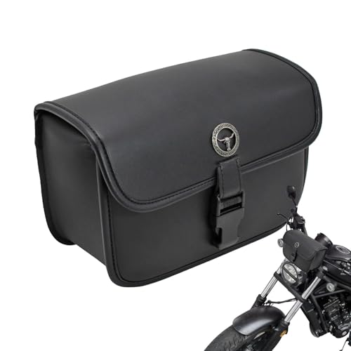 Pochette de rangement pour moto en cuir PU étanche pour fourche