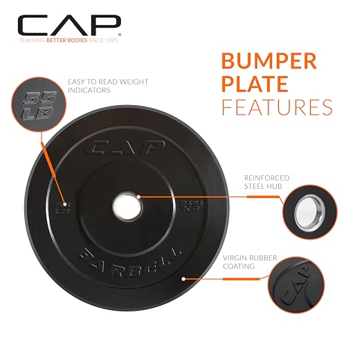 Image of CAP Barbell Rubber Olympic Bumper Plate | Multiple Options /Colors