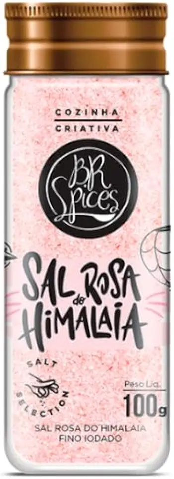 BrSpices - Sal Rosa Do Himalaia Fino BR Spices Vidro 100G