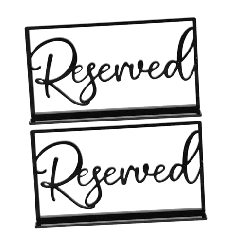 GRIRIW 2Pcs Acrylic Reserved Signs for Party Elegant Reserved Table Cards for Weddings Events Modern Design for Special Occasions Guest
