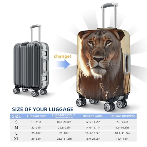 Travel Luggage Cover Female Lion Suitcase Protector Elastic Washable Stretch Suitcase Protector Anti-Scratch Travel Suitcase Cover Fit 18-32 Inch Luggage2