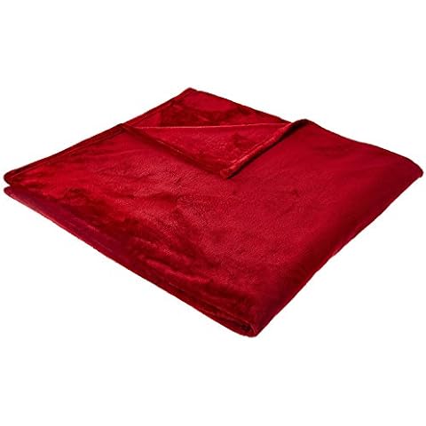 Elegant Comfort Burgundy Micro-Fleece Blanket Cover