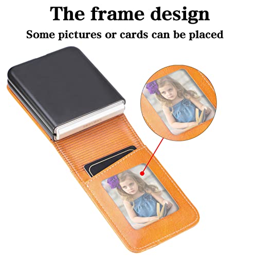 Capa Para Samsung Galaxy Z Flip 4, Capa De Couro Para Cartão De Carteira Tudo-em-um, Capa Protetora