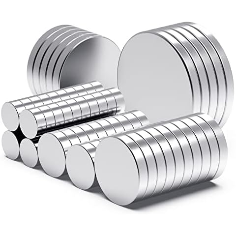 THCMagorilla Strong Neodymium Magnets, Rare Earth Magnets for Crafts, Small Magnets for Whiteboard, Heavy Duty Magnets, Mini Magnets, Tiny Magnets, Round Magnets, 5 Sizes, 80 PCS Cover