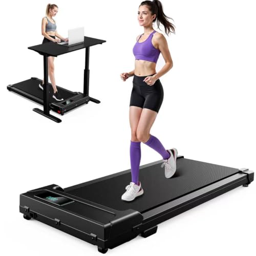 Tapis de Marche - 3 Modes Tapis de Course Walking Pad Compact avec Télécommande &LED Écarn pour Maison et Bureau, Tapis Roulant Électrique Mini Portable...