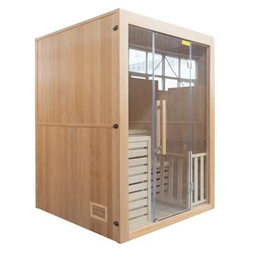 France Sauna- SN- SENSE- 4PK- traditionelle Sauna Sense- Dampftechnologie- 100% kanadisches Fichtenholz- Sicherheitsglas- 4- Sitzer komplett-4