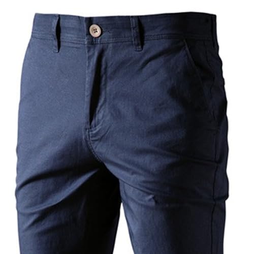 Men's Business Slim Fit Comfort Pants Breathable Straight Leg Casual Trousers Solid Classic Outdoor Pants2