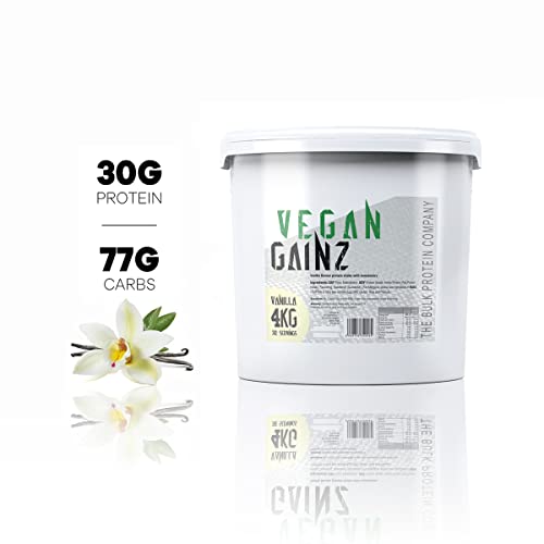 Vegan Gainz 4kg - Plant Based Protein Powder - Weight Gainer- 32 Servings & 30g Protein Per Serving - The Bulk Protein Company (Vanilla) - Image 3