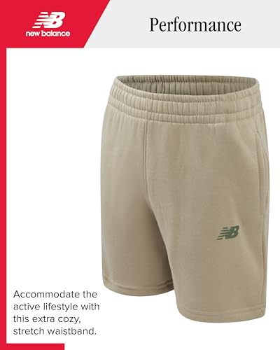 Image of New Balance Active Boys Short Sets - 2 Piece Short Sleeve Workout T Shirt and Fleece Kids Shorts Boys Athletic Sets (8-12)