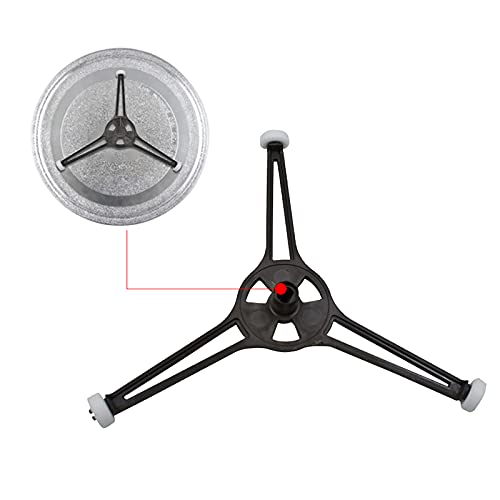 Support plateau tournant micro-ondes 24.5cm avec anneau rotatif à roulettes
