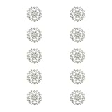 Jerler 10 Pcs Sliver Rhinestone Buttons 16MM Crystal Embellishments Sew on Clothing Buttons for Deco