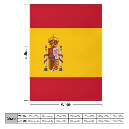 Couverture pelucheuse drapeau Espagne pour soirées cocooning et pique-nique