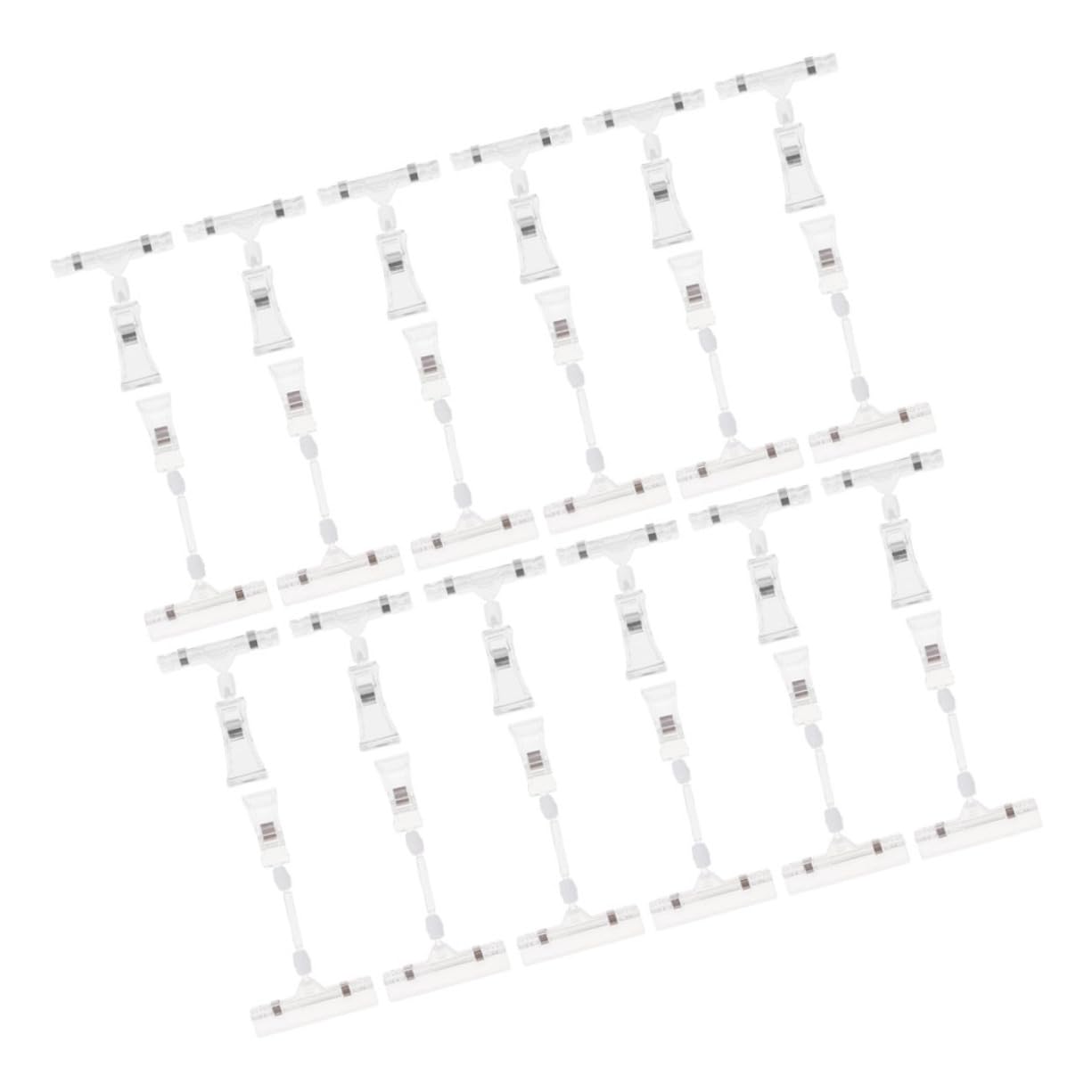 Housoutil 50pièces Porte-affiches Double Face Pinces De Prix Transparentes Pour Supermarchés Rotatives Lot