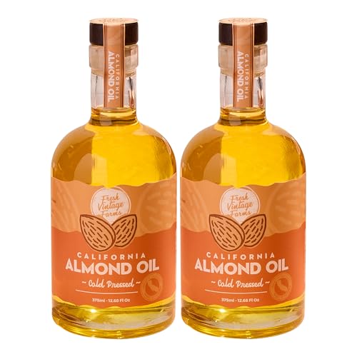 Fresh Vintage Farms 100% Cold Pressed Almond Oil - 12.68 Fl Oz, Pack of 2