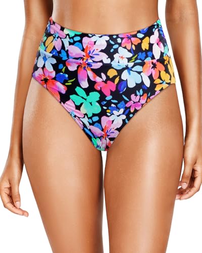 Holipick High Waisted Bikini Bottoms Tummy Control Swimsuit Bottom High Cut Bathing Suit Swim Bottom