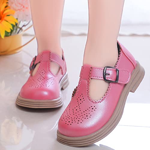 Children Shunky Heel Flower Sandals Fashion Princess Shoes Performance Sandals Children Shoes Kids Strap (Pink, 3 Big Kids)3