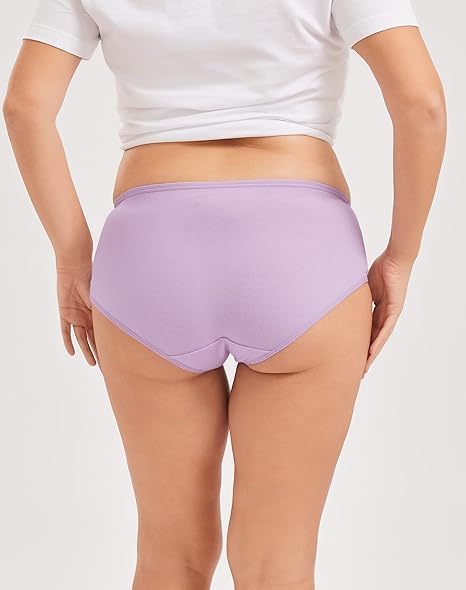 Image of LOURYN KOULYN Women Soft Cotton Hipster Ladies Plain Bright Panty /Innerwear Inner Elastic Underwear Combo Pack 5 (Colour May Very)
