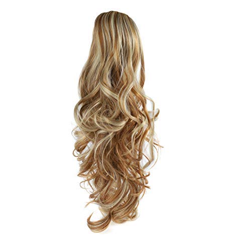 OneDor® 20" Curly Synthetic Clip In Claw Drawstring Ponytail Hair Extension Synthetic Hairpiece 190g with a jaw/claw clip (R25) - Thumbnail 2