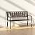 Outsunny 50" Outdoor Garden Bench Patio Bench with Slatted Seat Metal Black