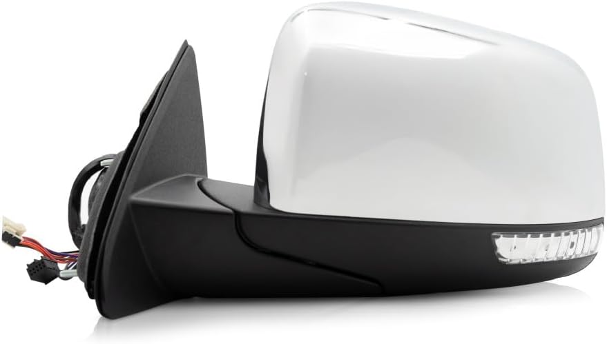 For Jeep Grand-Cherokee 2011-2021 Door Mirror Driver Side | Power | Heated | w/Memory | w/Blind Spot Detection | w/Turn Signal | Chrome | Replacement For CH1320359 | 68236931AF