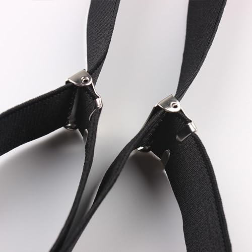 jojomis Men's Suspenders Straps Fashion Y Back Construction Casual Belt Loops Elastic for Gift Activities Home Supplies Birthday Black4