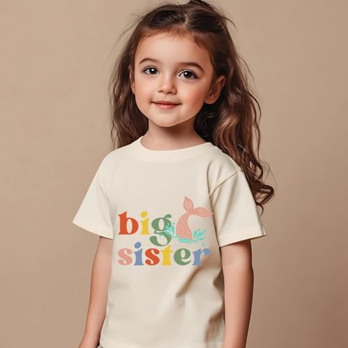 Image of Big Sister Shirt Toddler Shirts Promoted to Big Sister Announcement Big Sis Tees Little Kids Top 2-7T