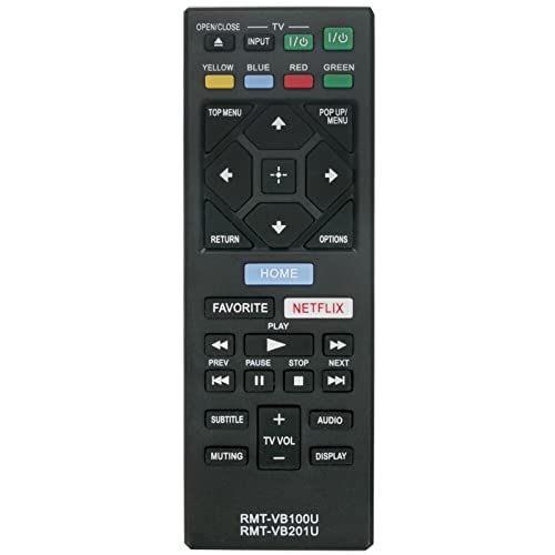 VINABTY RMT-VB100U RMT-VB201U Replacement Remote Control fit for Sony Smart Blu-ray Player BDP-S3700 BDP-S4500 BDP-S5500 BDP-S6500 UBP-X700 BDP-S1500 BDP-S1700 BDP-S2500 BDP-S2900 BDP-S3500