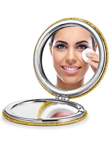 OMIRO 1X/10X Compact Magnifying Mirror for Travel, 2.8 in