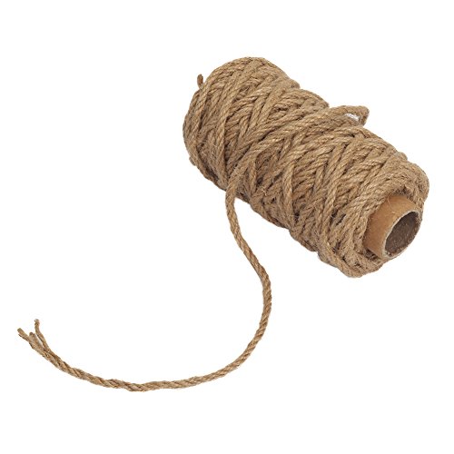 Tenn Well Strong Natural Jute Twine, 4Mm Thick 66 Feet Long Jute String Rope Roll For Garden, Arts & Crafts, Home Decor, Packaging #TOP1