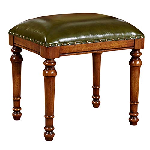 Taburete de sofá de PU y madera maciza noble sin necesidad de ensamblar 4