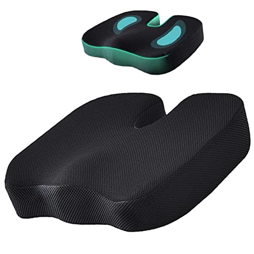 Seat Cushion Pillow For Office Chair, Memory Foam Breathable Mesh Seat Cushion, Tailbone Nerve Cushion For Sciatica Prevention, Pain Relief, Suitable For Office Chair/Car/Wheelchair/Home #TOP3