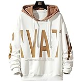 Moshtashio Hoodie Herren Kapuzenpullover Langarm Sweatshirts Basic Pullover Classic Männer Sweatjacke Unisex Casual Frühling Herbst Winter (Weiß, x_l)