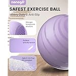 nonogo Birthing Ball for Pregnancy with Resistance Bands- Exercise Ball for Working Out, Yoga, Physical Therapy, Maternity Physio, Balance Stability Ball with Pump - Image 4