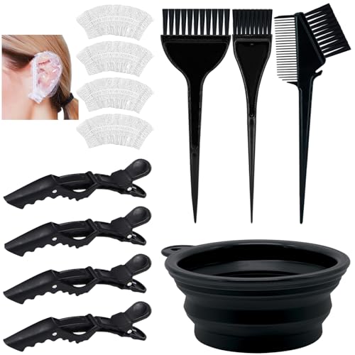 Xarchy 12 Pcs Hair Bleach Kit Professional Hair Coloring Products with Hair Dye Brush, Hair Color Bowl, Earmuffs, Hair Clips for Salon Hair Dye, Hair Color at Home, Hair Highlighting