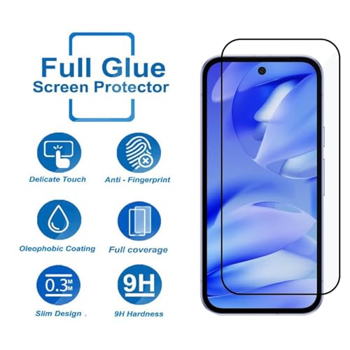 Image of HD Tempered Glass Screen Protector Compatible for Google Pixel 9A 5G with Edge to Edge coverage and Easy Installation kit