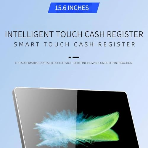 Image of Cash Register System, 15.6 Inch Lcd Touch Screen Pos System Retail Restaurant Monitor, 1366 X 768 Resolution Cash Register With Hd Display Panel, Electronic Commercial Monitor Basic Cash Register Till