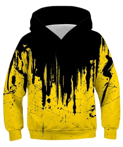 Image of Lovekider Boys Hoodies Sweatshirt Cool 3D Print Pullover with Big Pocket for Kids Fashion Warm Winter 6-16 Years