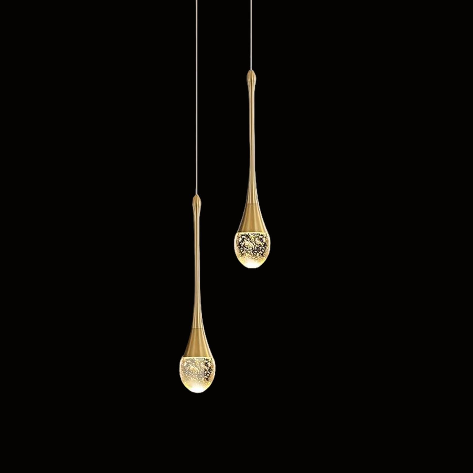 ZenithBeam 59''/150cm Foyer Entrance Crystal Chandeliers Big Living Room 2Lights Ceiling Light Gold Staircase Pendant Lights High Ceiling Hanging Crystal Column Chandelier Attic Dimmable Mini Fixture
