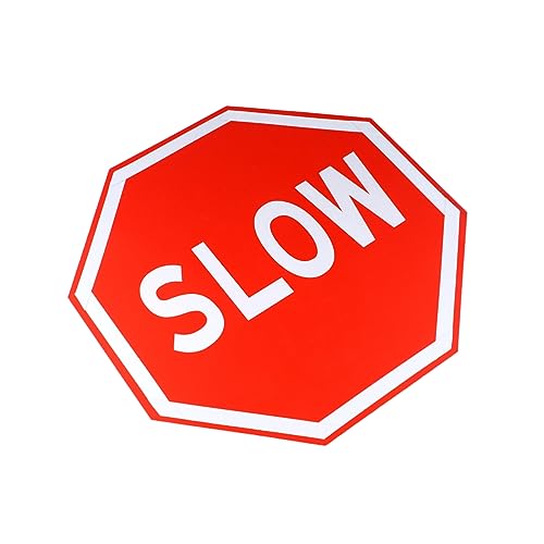 Panneau circulation lente rouge iplusmile pour sécuriser les zones de passage et piétons