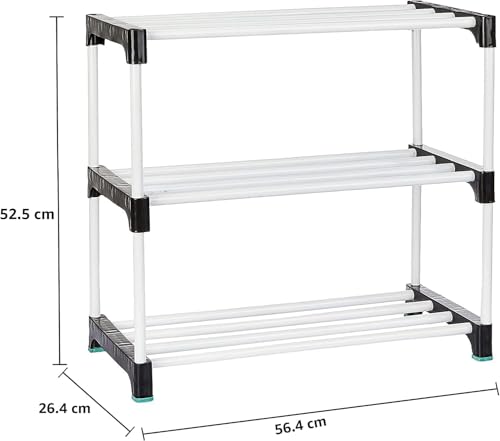 Image of 3 Layer Bookshelf, Portable Plastic Book Rack, Children's Home Decor Organiser for Books and Clothes Book Self 3 Cases Portable Book Shelf, Kids Books Racks for Home Plastic,Book Shelves, Book Stand